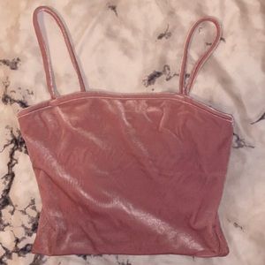 Light Pink Forever 21 Crop Tank Top